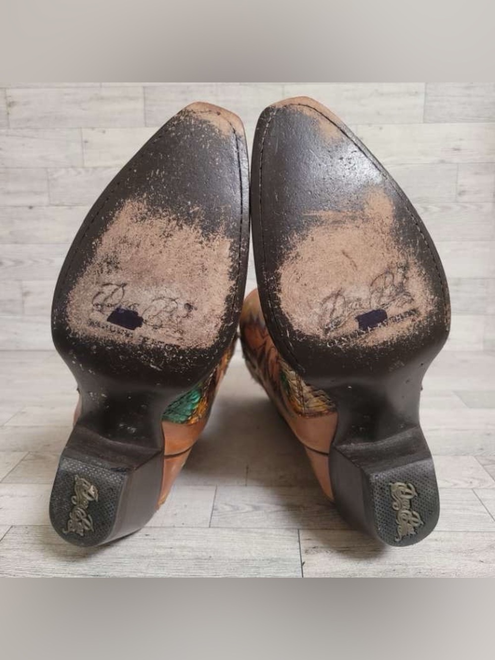 Women’s Dan Post Rainbow Python Snakeskin Leather Exotic Cowboy Boots Size 8 - Picture 9 of 12